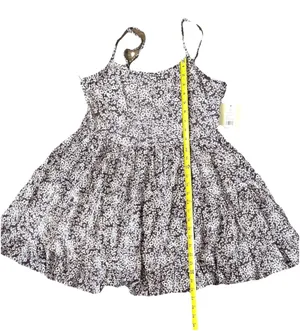 Kiwi + Punch Boho Floral Babydoll Mini Dress Lace Up Back Misty Plum Small NWT thumbnail 7