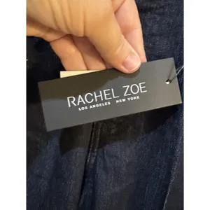 Rachel Zoe Womens High Rise Sailor Jeans Dark Wash Gold Button Boot Cut Size 4 thumbnail 5