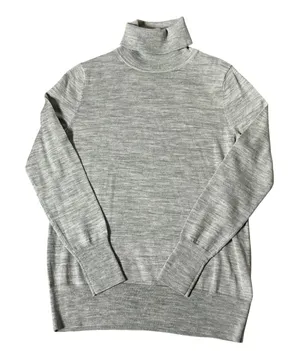 Gap Merino Wool Turtleneck Sweater Womens XS Gray Knit Long Sleeve Layering Top thumbnail 1