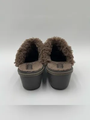 CROCS Cobbler Eva Clogs Heeled Mules Faux Fur Women’s Sz 7 Slip On Casual thumbnail 3