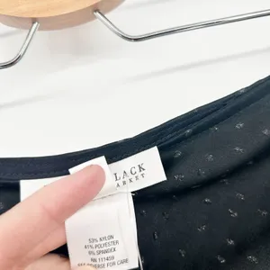NWT White House Black Market‎ Womens Black Silver Glitter Starburst Midi Skirt 4 thumbnail 5