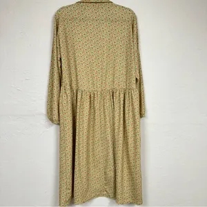 ASOS Yellow Ditsy Floral Midi Dress Womens 10 Long Sleeve Prairie Cottage Core thumbnail 13
