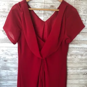 Kiki red formal back draped dress‎ Size XXL thumbnail 3