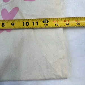 White Fox Canva Tote Bag Pink Logo thumbnail 7