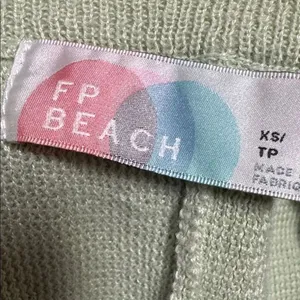 Free People Beach Freya Knit Balloon Leg Pants in light green XS thumbnail 5