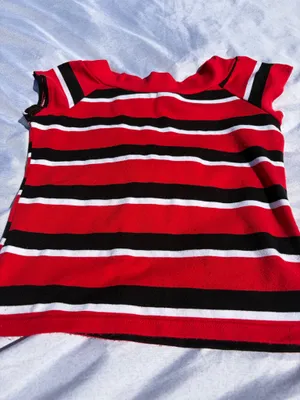 Y2K Zoey Beth red and black shirt Size M thumbnail 7