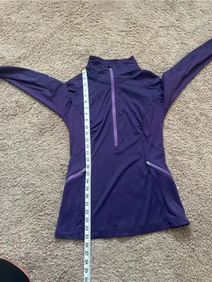 Lululemon Run Wild Pullover Women's Size 6 Purple Plum 1/2 Zip Thumbholes thumbnail 10