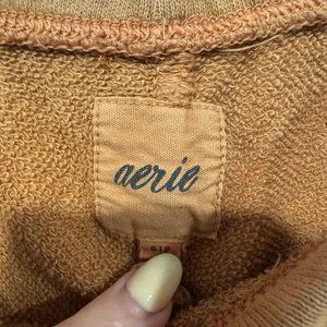 Aerie Brown Athletic Shorts with terry cloth‎ detailing thumbnail 3