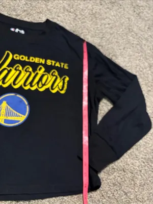 NBA Golden State Warriors cropped long sleeve shirt size medium thumbnail 4