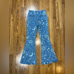 Super Cool Juny Celestial Whimsigoth Flare Jeans! Blue Size 28 thumbnail 9