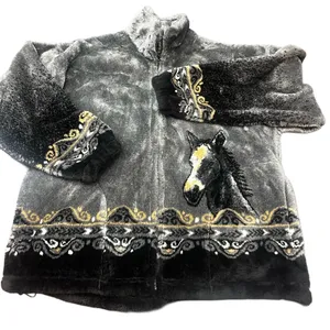 Bear Ridge fuzzy warm zip‎ up jacket size M Gray Size M thumbnail 1