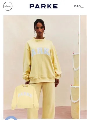 SOLD OUT Banana Cream Parke Sweatshirt XL thumbnail 3