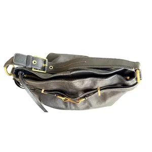 Vintage Coach Hamilton Hobo Bag Black Pebbled Leather Brass Horsebit Style 12460 thumbnail 14
