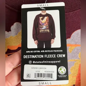Grand Canyon Arizona Graphic Sweatshirt Desert Western Canyon NWT Small thumbnail 5