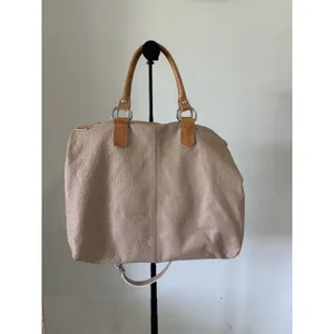 Pulicati Italian Leather Tote Bag Taupe Beige Convertible Crossbody Purse thumbnail 3