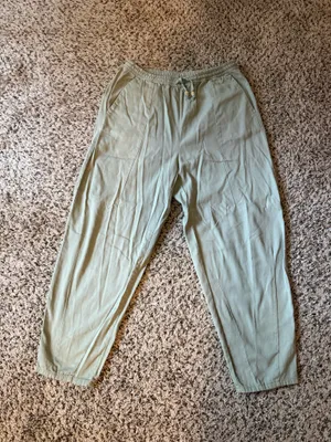 Zara Sage Green Drawstring Tapered Joggers thumbnail 2