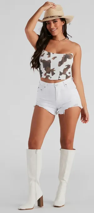 Windsor Cow Print Bustier thumbnail 4