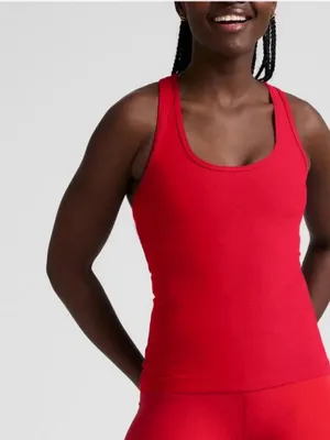 Beyond Yoga Step Up Racerback Tank Red Orange Size XS NWT thumbnail 1