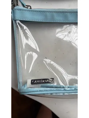 Capri Designs Clear Crossbody Bag with Light Blue Trim and UNC Logo thumbnail 3