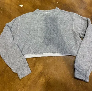 Brandy Melville Gray Cropped Crewneck Sweater thumbnail 1