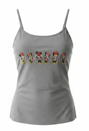 Disney Minnie Mouse Gray Cami Tank Top Women’s Size 12 Sleeveless thumbnail 1