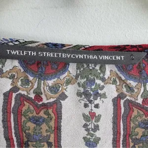 Twelfth Street By Cynthia Vincent‎ Peasant Blouse Silk Long Sleeve Size Sz L thumbnail 10
