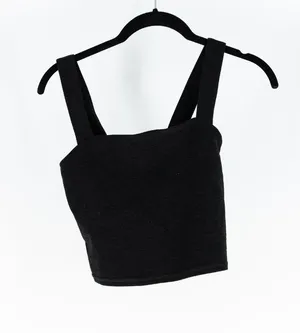 Vuori Women's Elevation Square Neck Athletic Work Out Tank Top Black Small thumbnail 1