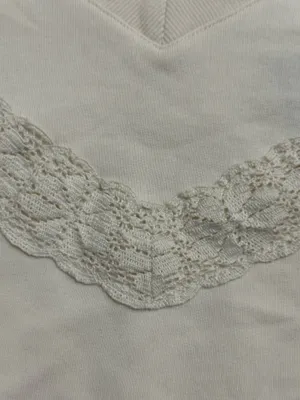 JoyLab Cream Lace-Detail Sweatshirt — Women’s XL — Loose Fit — New with Tags thumbnail 4