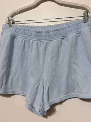 Aerie Blue Sweat Shorts Size Large Light Blue lounge thumbnail 3