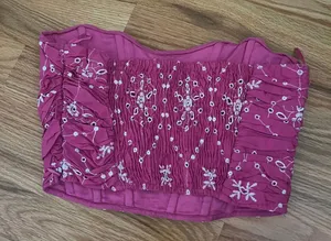 Pink Eyelet Strapless Top thumbnail 2