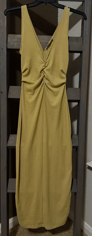 Free People Women’s FP Beach Lyla Midi Dress Sungold Tank Top Size S Summer thumbnail 1