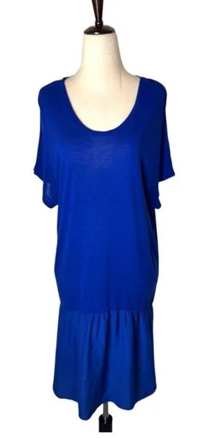 Anthropologie Dolan Left Coast Dress Women Small Blue High Low Tunic Preppy‎ thumbnail 1