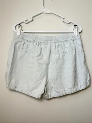 J. Crew Linen Shorts in Light Blue with Drawstring Size Small thumbnail 4