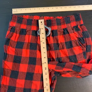 Aerie Red Black Buffalo Plaid Pajama Jogger Pants Womens Medium Cozy thumbnail 8