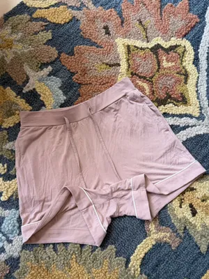 Cozy Earth Women's Blush Short-Sleeve Pajama Shorts‎ with Contrast Trim Tannish thumbnail 2