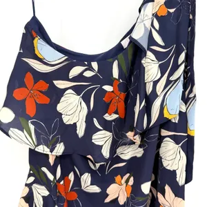 Parker Moon Dance Shift Dress Womens M Navy Floral Boho Romantic Feminine Party thumbnail 5