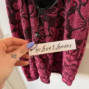 NWT For Love & Lemons Constance Slip Dress Mulberry thumbnail 10