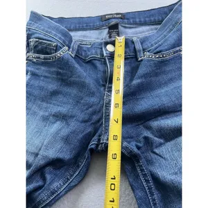 White House Black Market WHBM 6R Slim Ankle Jeans Distressed Medium‎ Wash Blue thumbnail 6