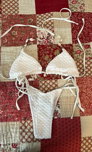 shein shell triangle bikini set thumbnail 1