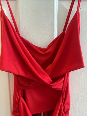 Amazon Red Cutout Bodycon Mini Dress thumbnail 4