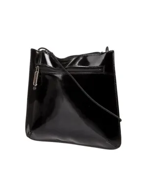 Furla Shoulder Bag Black Patent Leather Silver-Tone Hardware Single Shoulder Str thumbnail 2
