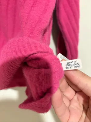 aerie buttercream Ribbed Crewneck Sweater Hot Pink size‎ medium thumbnail 7