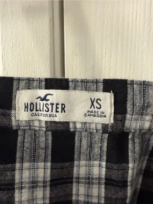 Hollister Black and White Plaid Sleeveless Dress thumbnail 2