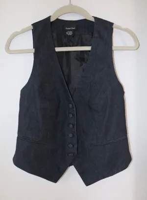 Central Park Denim Tuxedo Vest Blue Size M thumbnail 1