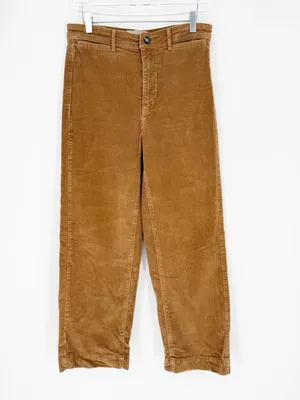 Everlane Corduroy Straight Leg Pants Women's 8 Tan Quiet Luxury thumbnail 2