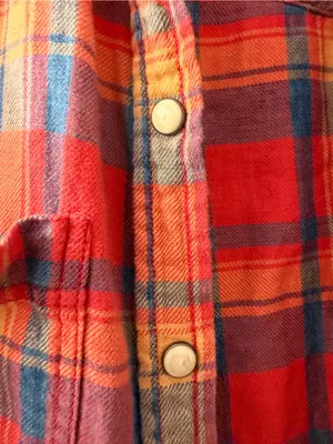 American Eagle Outfitters Red Plaid Button-Down Shirt thumbnail 2