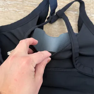 Nike Air Swoosh Bra Black Strappy Sports Bra Size Large thumbnail 7