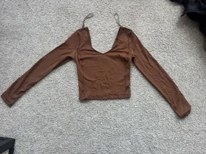 Lululemon Java brown long sleeve cropped top  thumbnail 3
