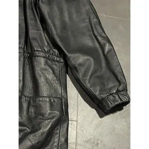 Images By Damselle Black‎ Leather Coat Vintage Women's Sz XL -200 thumbnail 7