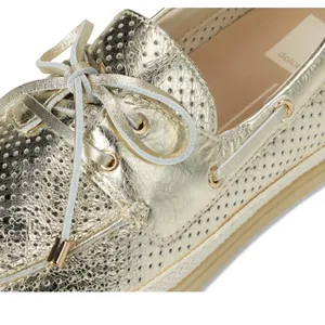 NEW Dolce Vita Doris Boat Shoe (Women) 8.5M, PLATINUM PERFORATED LEATHER thumbnail 7